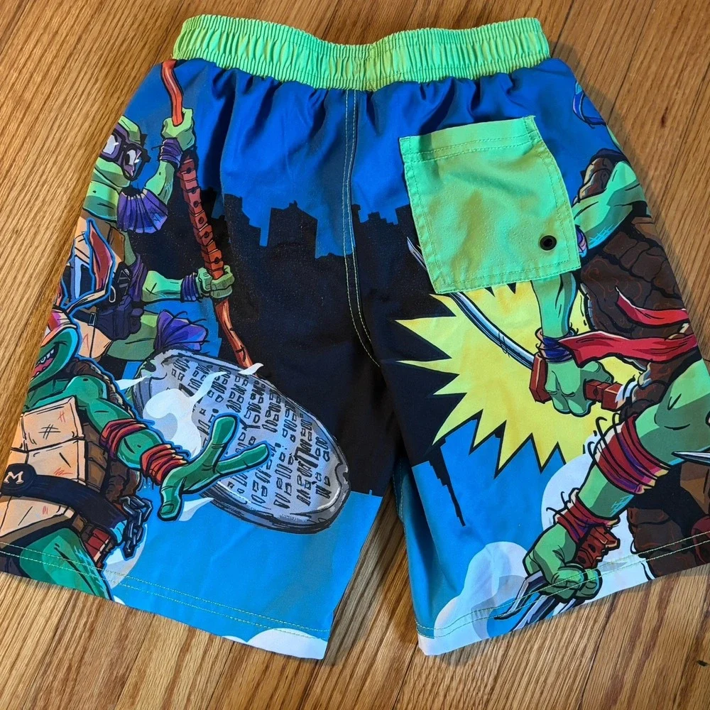 TMNT Teenage Mutant Ninja Turtles  Kids Swimtrunks Size 10/12 Mutant‎ Mayhem